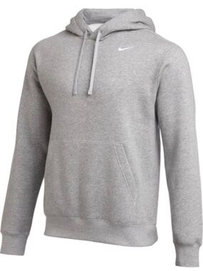 Nike Light Gray Pullover Hoodie with White Swoosh